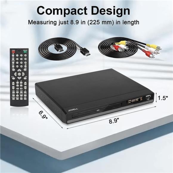 CD DVD Player for TV With HDMI and RCA Cable Included HD 1080P NEW - Picture 6 of 7